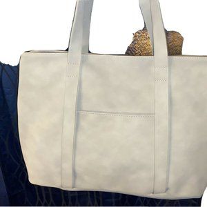 Zip Closure Triple Compartment Tote Handbag tote